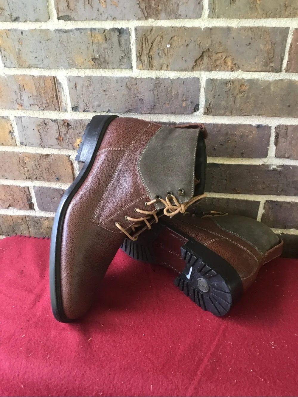 Cole Haan Brown Leather & Olive Chukka Boots